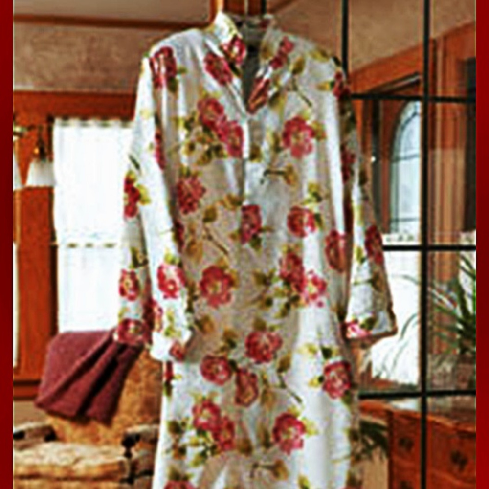 floral rose robe womans florl silk robe just for t